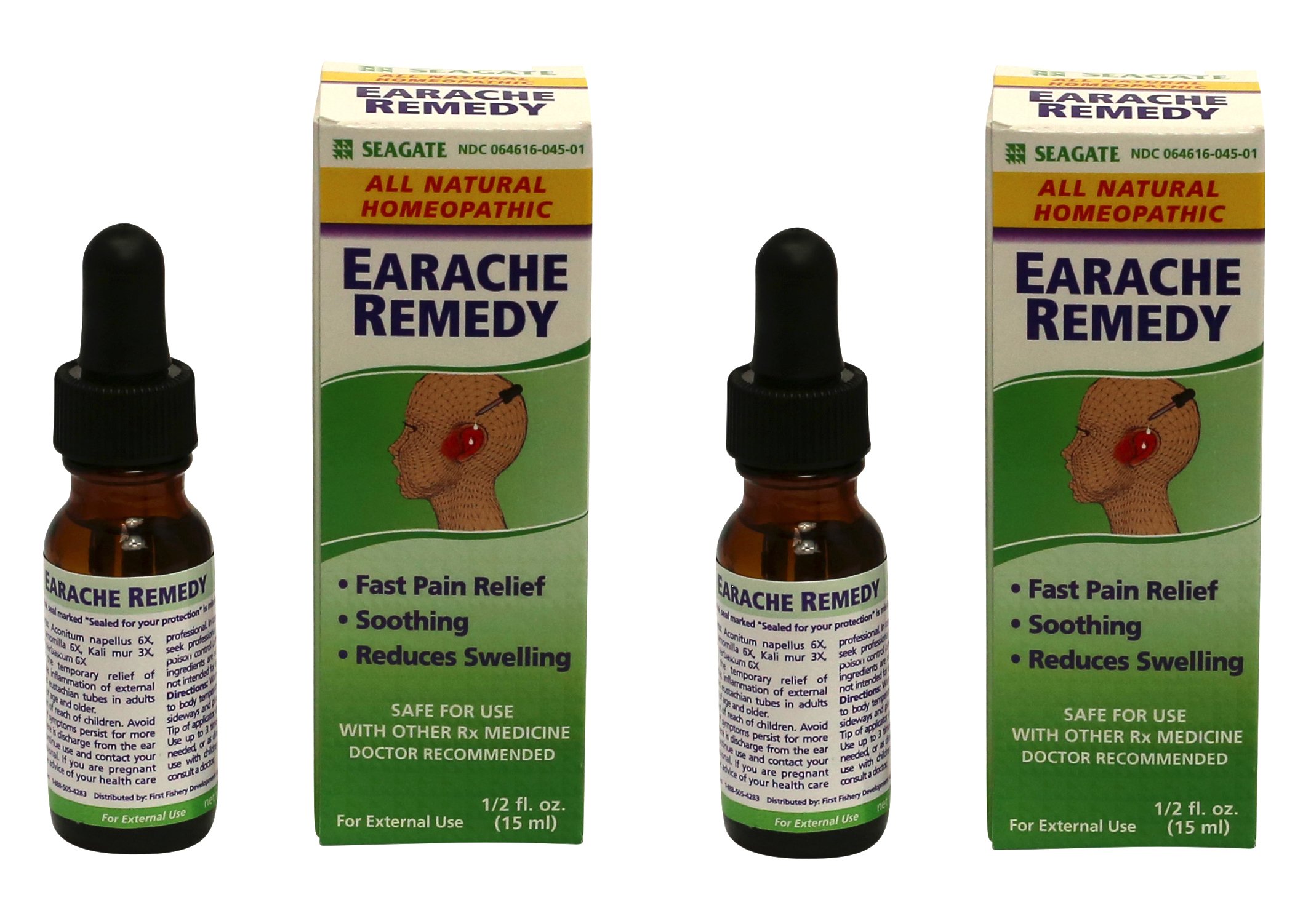 Seagate Products Homeopathic Olive Leaf Extract Earache Remedy 0.5 oz (Pack of 2)