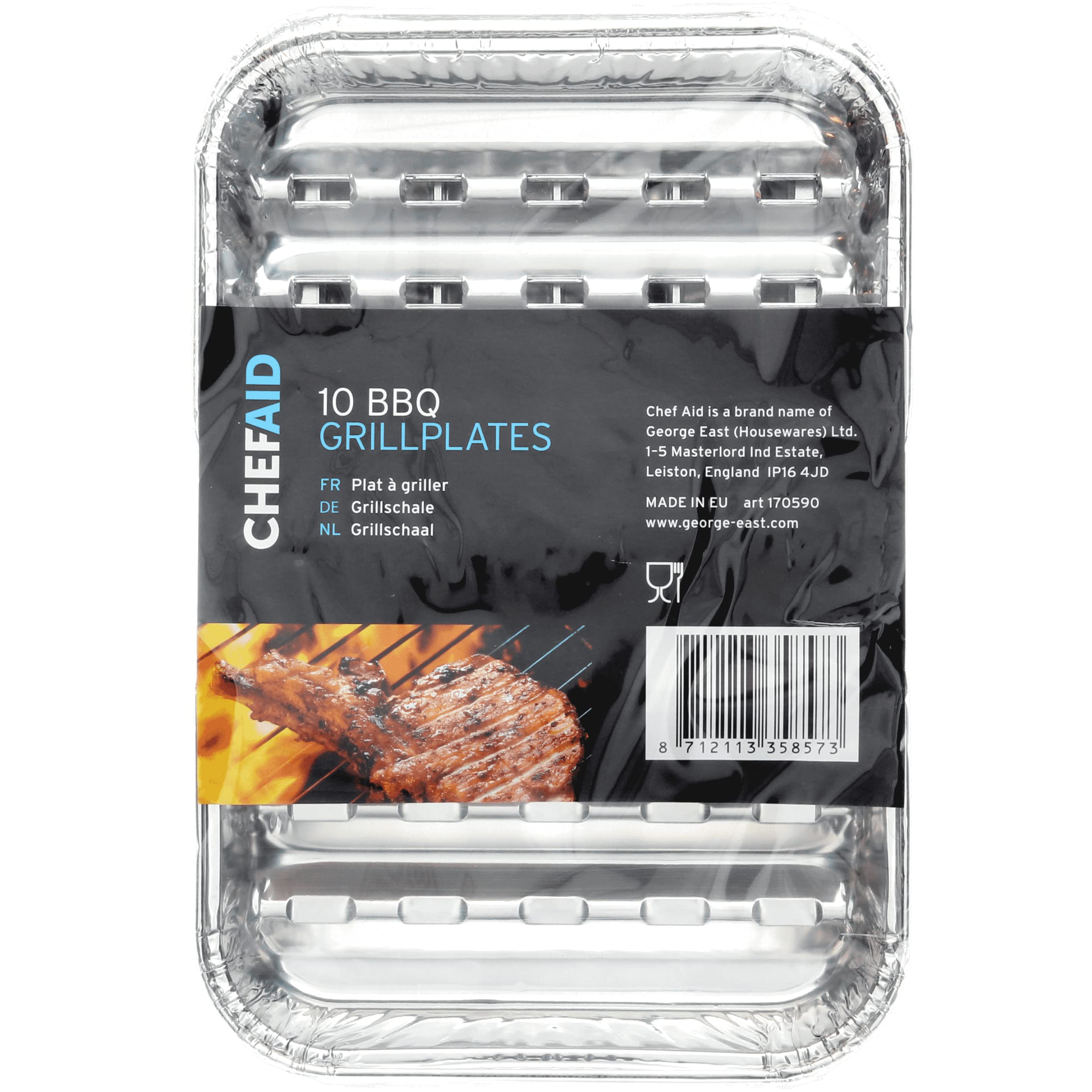 Chef Aid 10 x Aluminium Grill Trays Ideal for BBQ