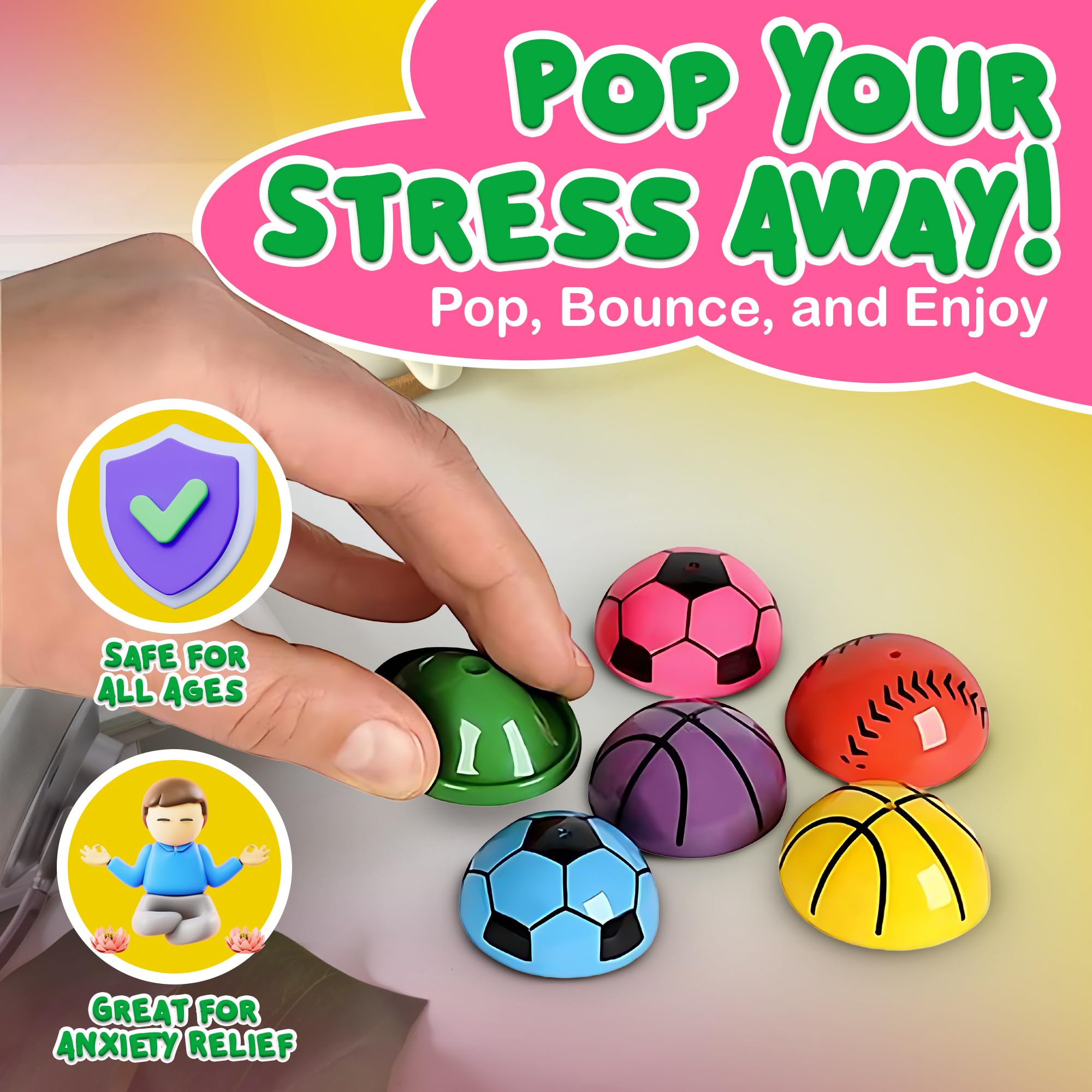 Amazon | 森&十二 スポーツボールポッパー 12個パック 1.25インチ