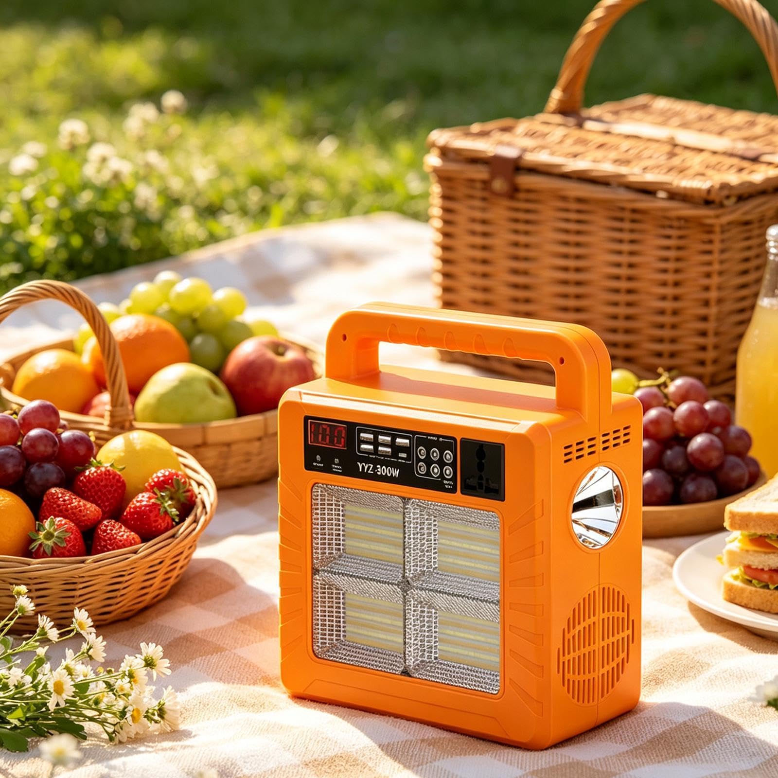 F Fityle Power Bank Portatile di riserva con Ricarica Rapida, Multifunzione W, con Altoparlante Integrato e Luce, Ideale per Escursionismo e Campeggio.
