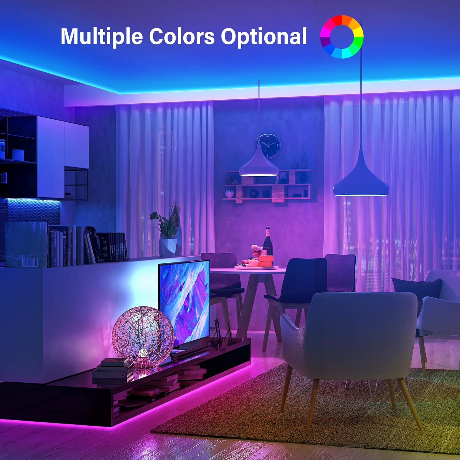 Saemoza 150ft/45m LED Strip Lights, 2700 LEDs Units SMD5050 Waterproof Flexible Cuttable LED Rope Lights for Outdoor & Indoor Use, Suitable for Home, Kitchen, Under Cabinet, Bedroom（Red） : Tools & Home Improvement