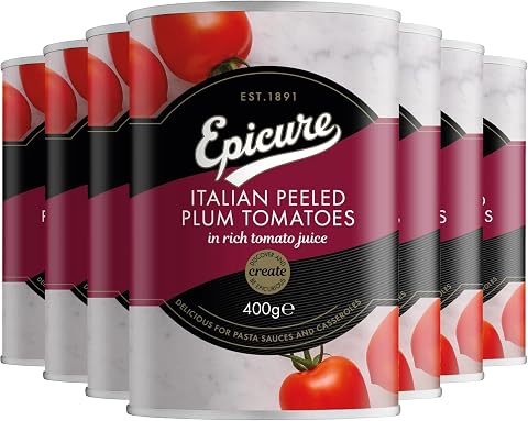 Epicure Tinned Italian Peeled Plum Tomatoes, 400 g (12-Pack)