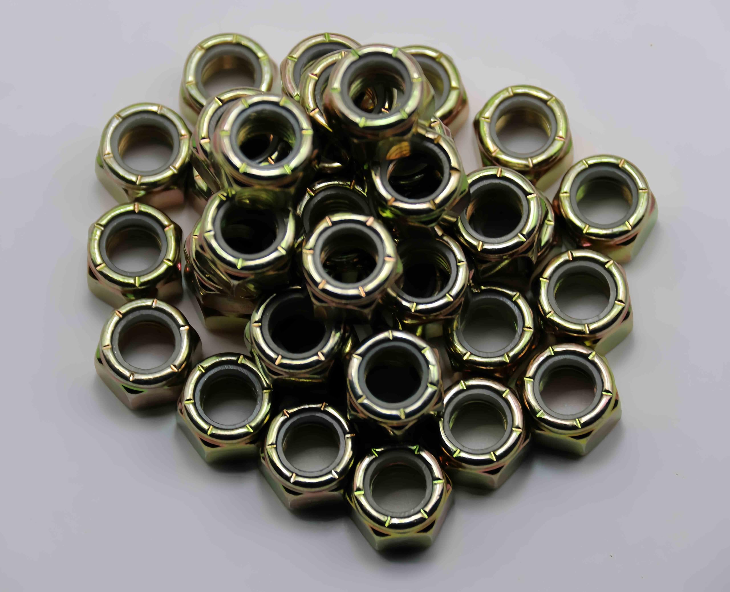 Metalsuberg 3/8" X 2-1/2" Carriage Bolt Assembly Unit – Grade 2 Carbon Steel, Zinc Plated, Square Neck, With Nylon Lock Nut & Large Washer – 8-Piece Pack