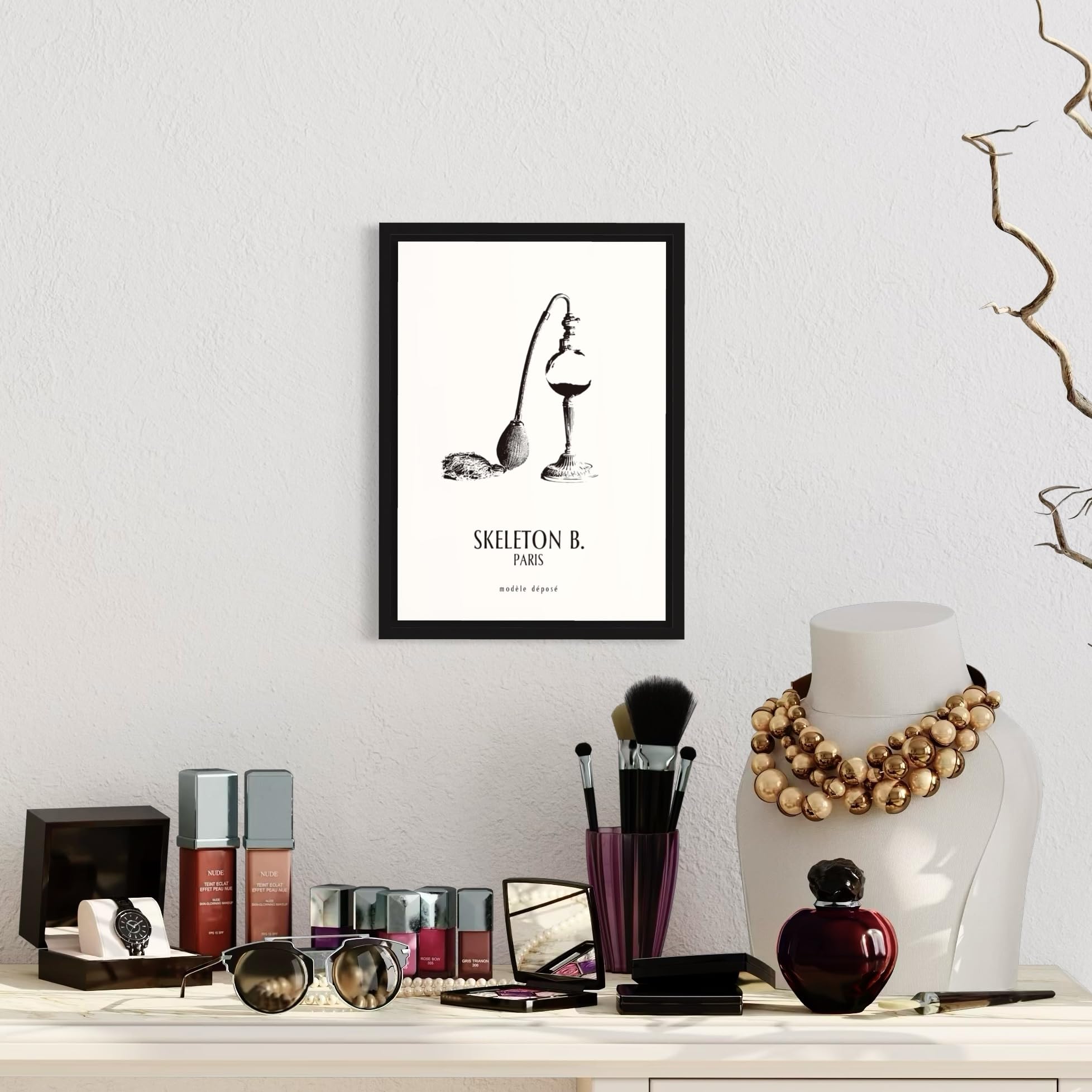 Amazon.co.jp: SKELETON B. ポスター A4額入り アートポスター