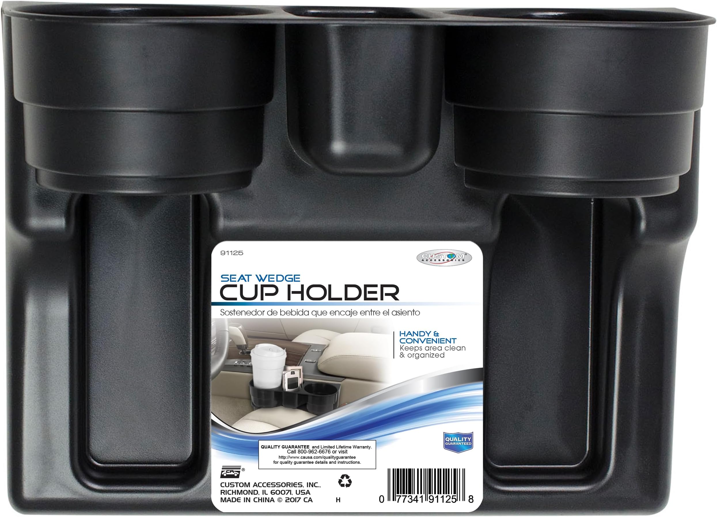 Custom Accessories Black Seat Wedge Cup Holder