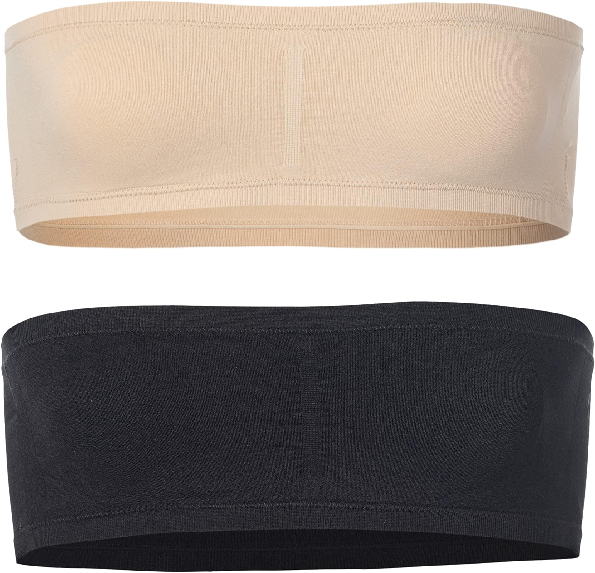 Girl's Bandeau Bra with Removable Padding - Strapless Tube Bra for Girls and Teens, Seamless