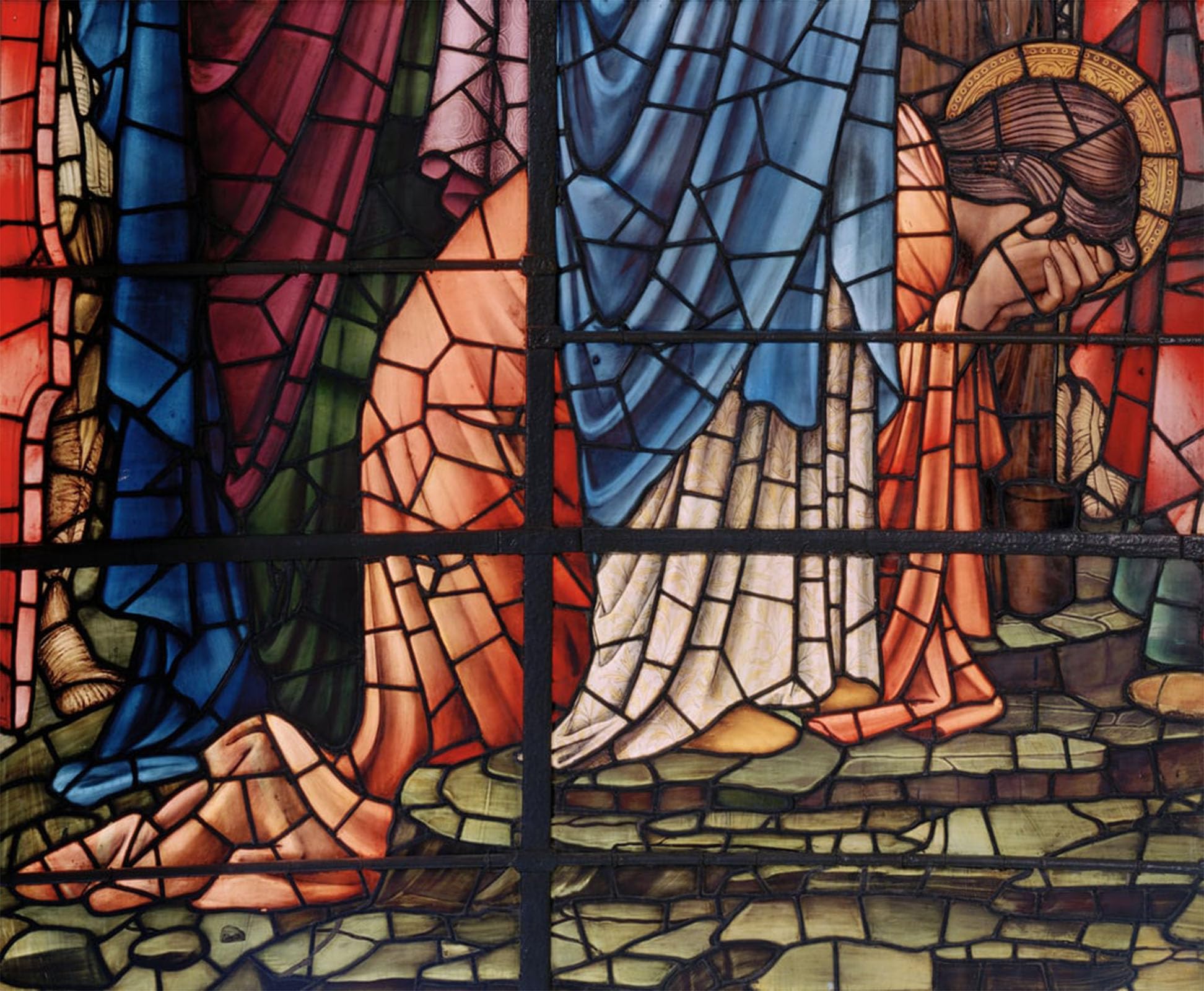 POSTERIIk Famous Print Pop Art Wall Art Graffiti the Crucifixion Window Detail Mary Magdalene by Edward Burne Jones Art Prints for Home Decor 60x90cm