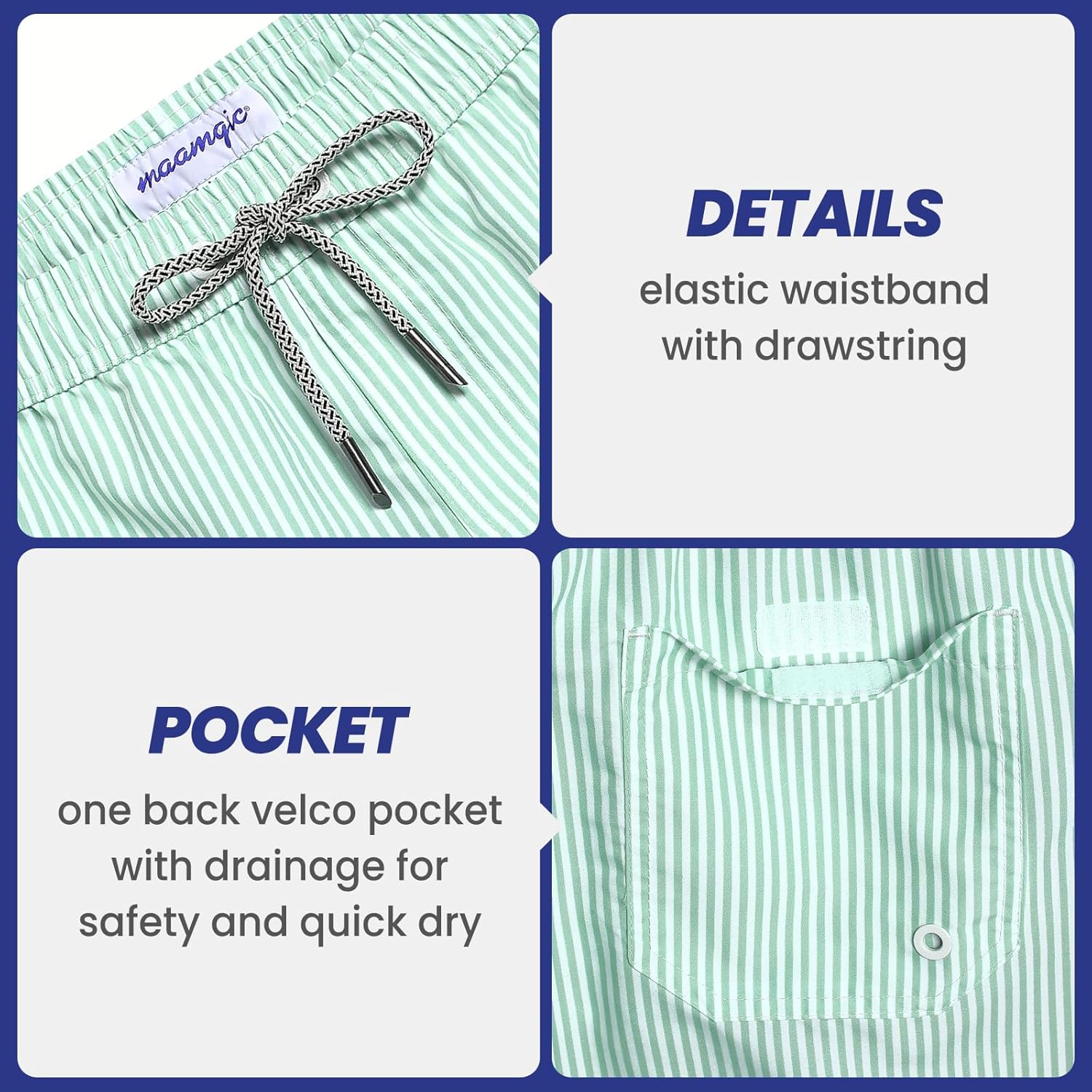 maamgic Mens Swim Trunks Quick Dry Swim Shorts with Mesh Lining Funny Swimwear Bathing Suits 7inch - Image 5