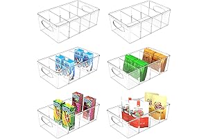 SPACEEKEEPER Clear Stackable Storage Containers (6-Pack)