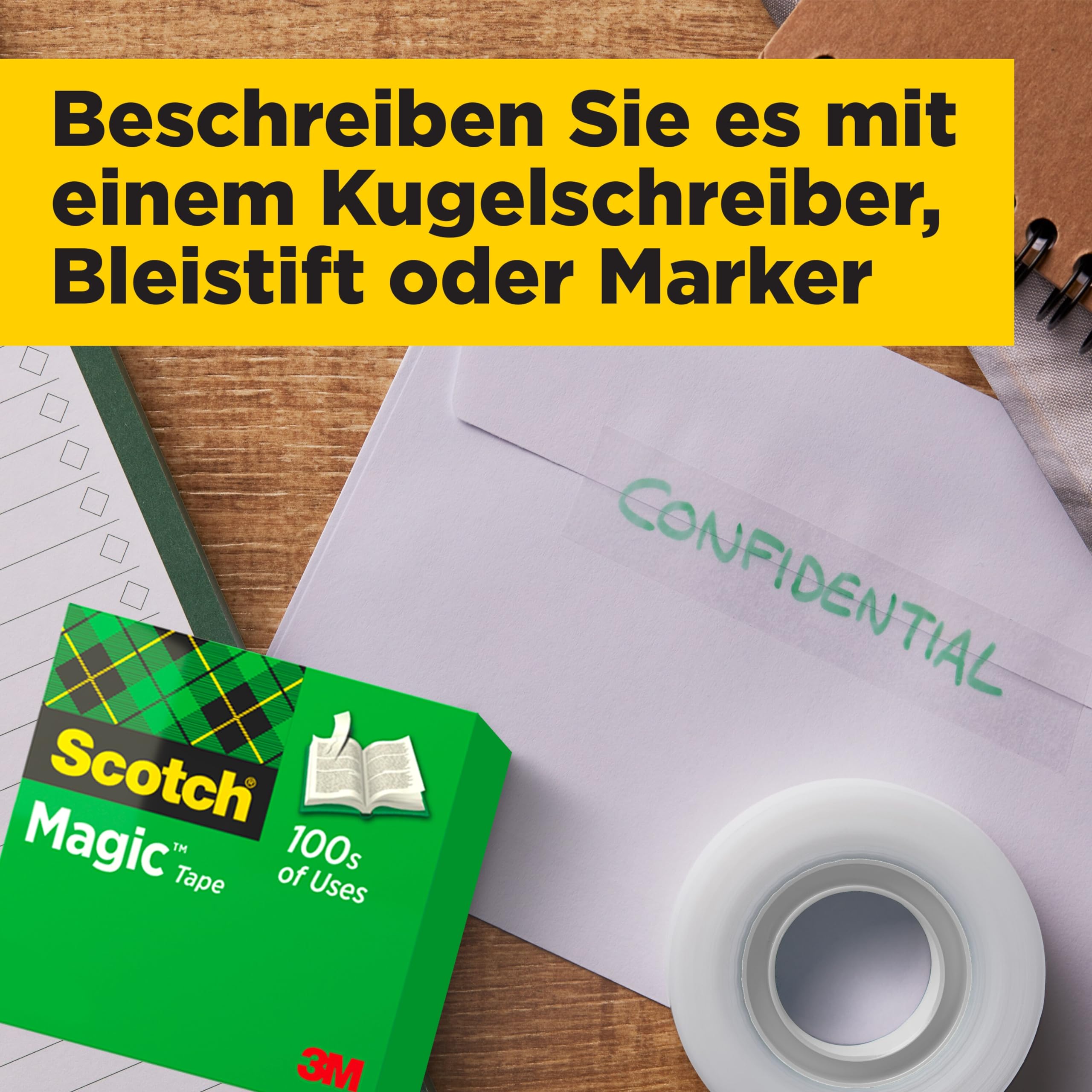 Scotch Magic Klebeband – Promo-Pack (5 + 1) Rollen 19mm x 33m - Allzweck-Klebeband für die Reparatur, Etikettierung und zum Verschließen von Dokumenten