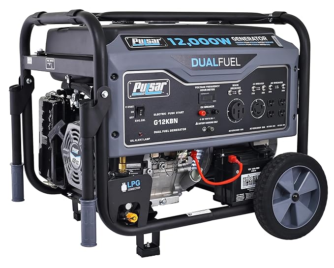 Pulsar G12KBN-SG Heavy Duty Portable Dual Fuel Generator