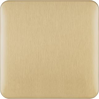 Schneider Electric Lisse Screwless Deco - Single Blank Plate, GGBL8010SB, Satin Brass