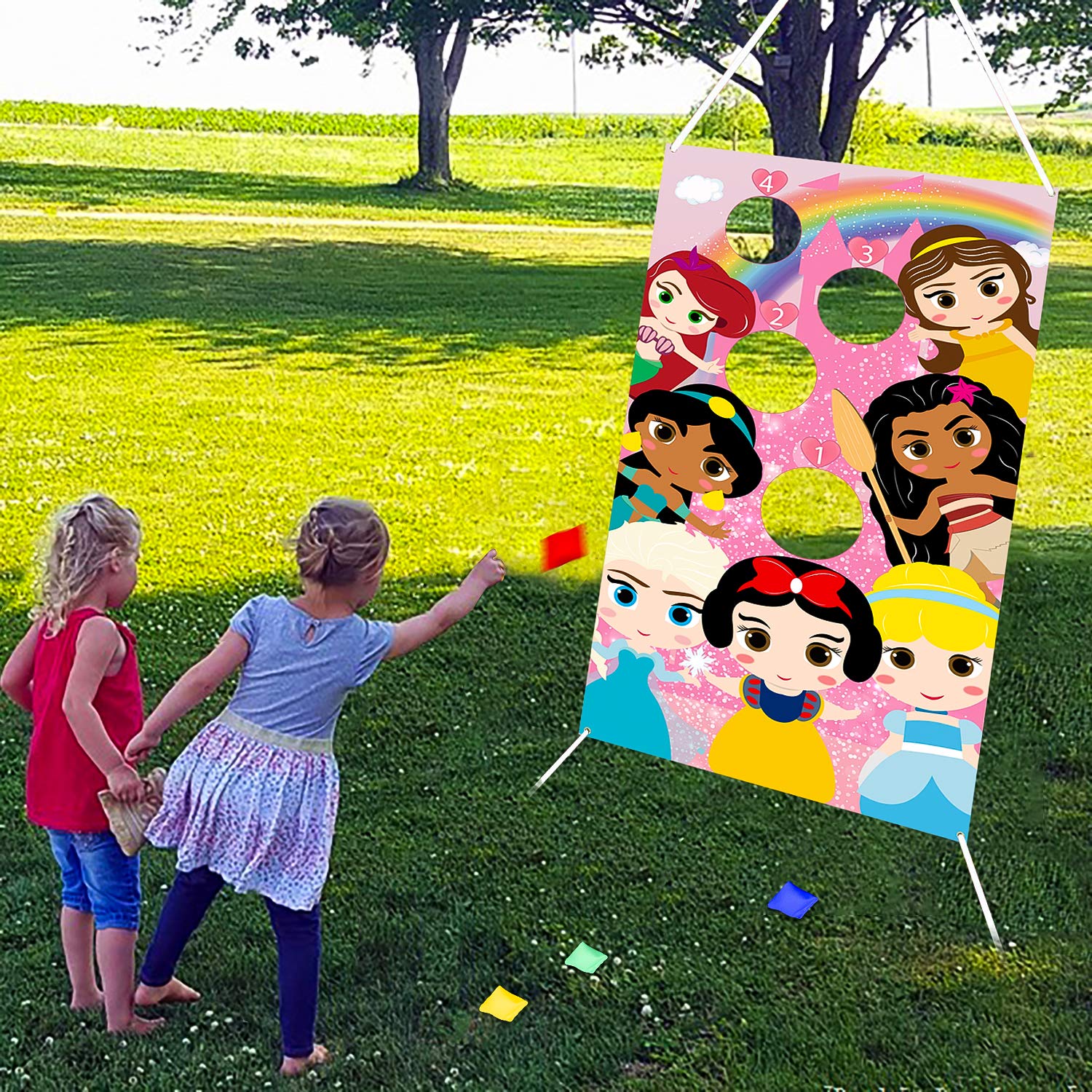Buy Princess Bean Bag Toss Game with 4 Bean Bags, Fun Indoor Outdoor