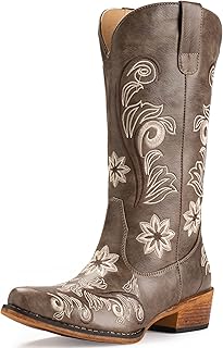 Cowboy Boots For Women Pointy Toe Women's Western Boots Cowgirl Boots Mid Calf Boots