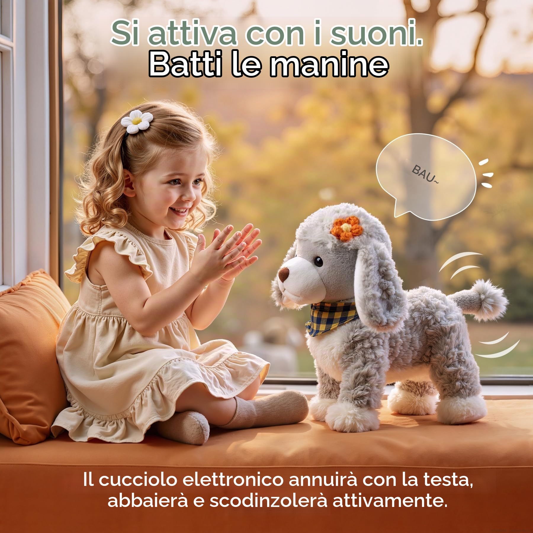 TUMAMA KIDS Cane Giocattolo di Peluche, Giochi Telecomandato Cani