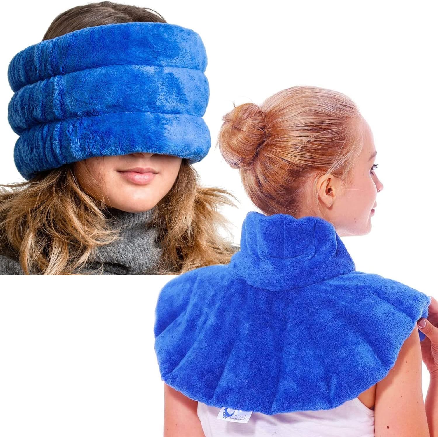 Huggaroo Cordless Weighted Microwave Heating Pads for Neck and Shoulders and