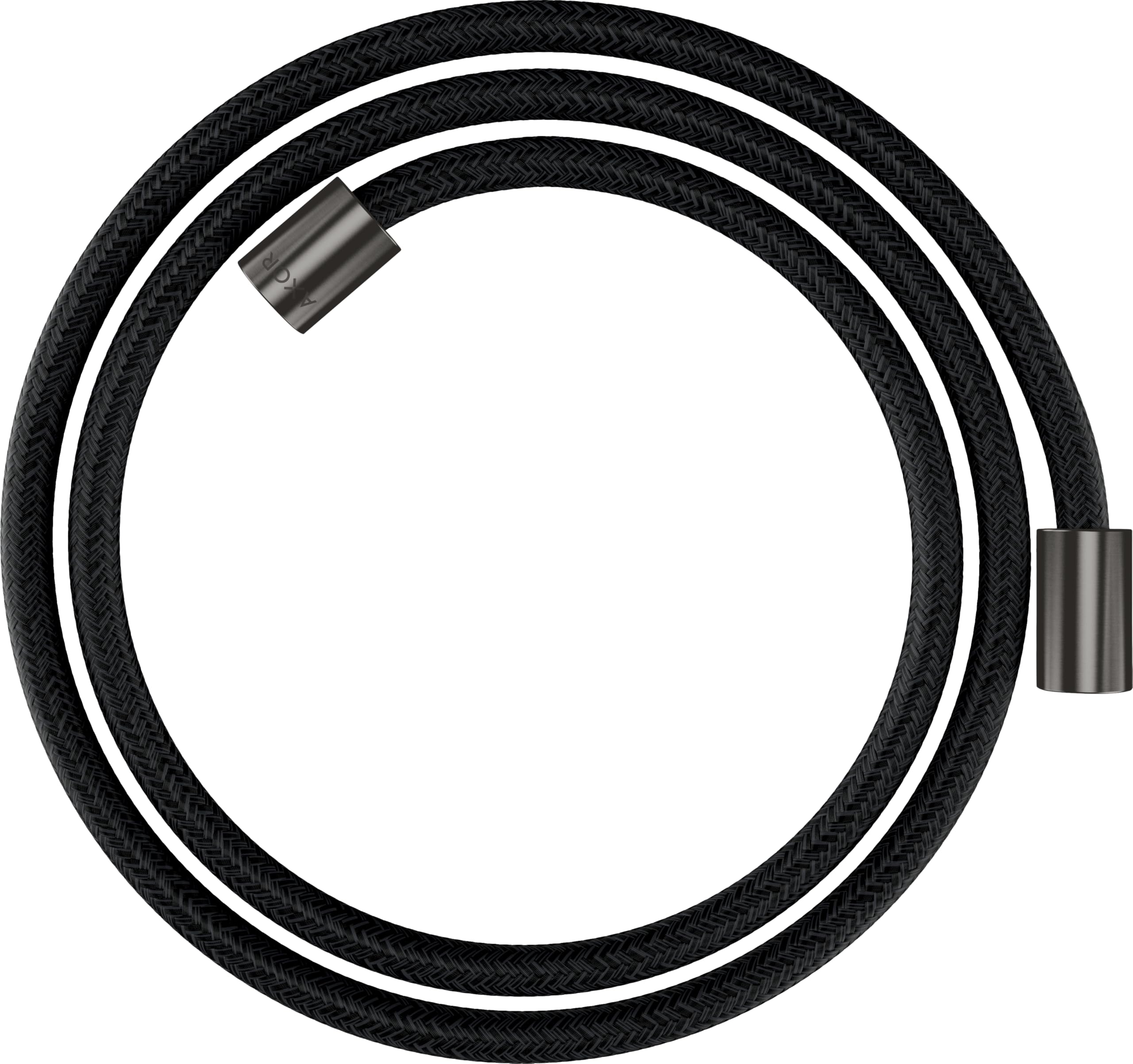 hansgrohe AXOR ShowerSolutions tubo doccia tessile, 1600 mm, dado cilindrico su entrambi i lati, 28261, Colorazione: Cromo nero spazzolato