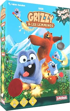 SAVANA Jeu de Société Smash Party Grizzy et les Lemmings