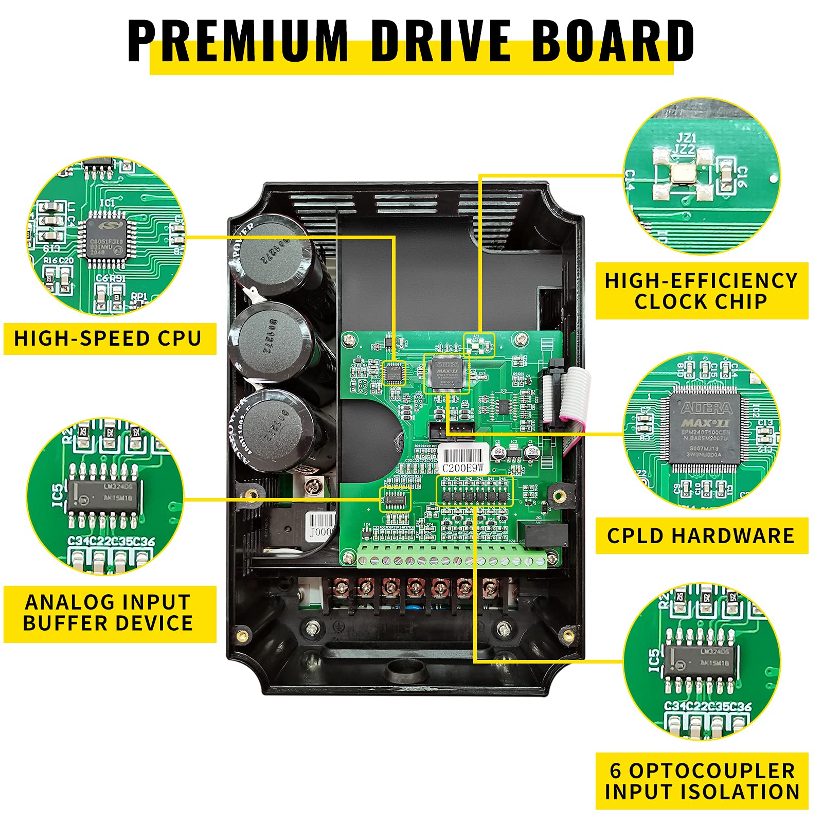 VEVOR Frequenzumrichter, 380 V, 4 kW, VFD, Geschwindigkeitsregler, AC-Motor, variabler Frequenzantrieb, einphasiger dreiphasiger Eingang und dreiphasiger Ausgang