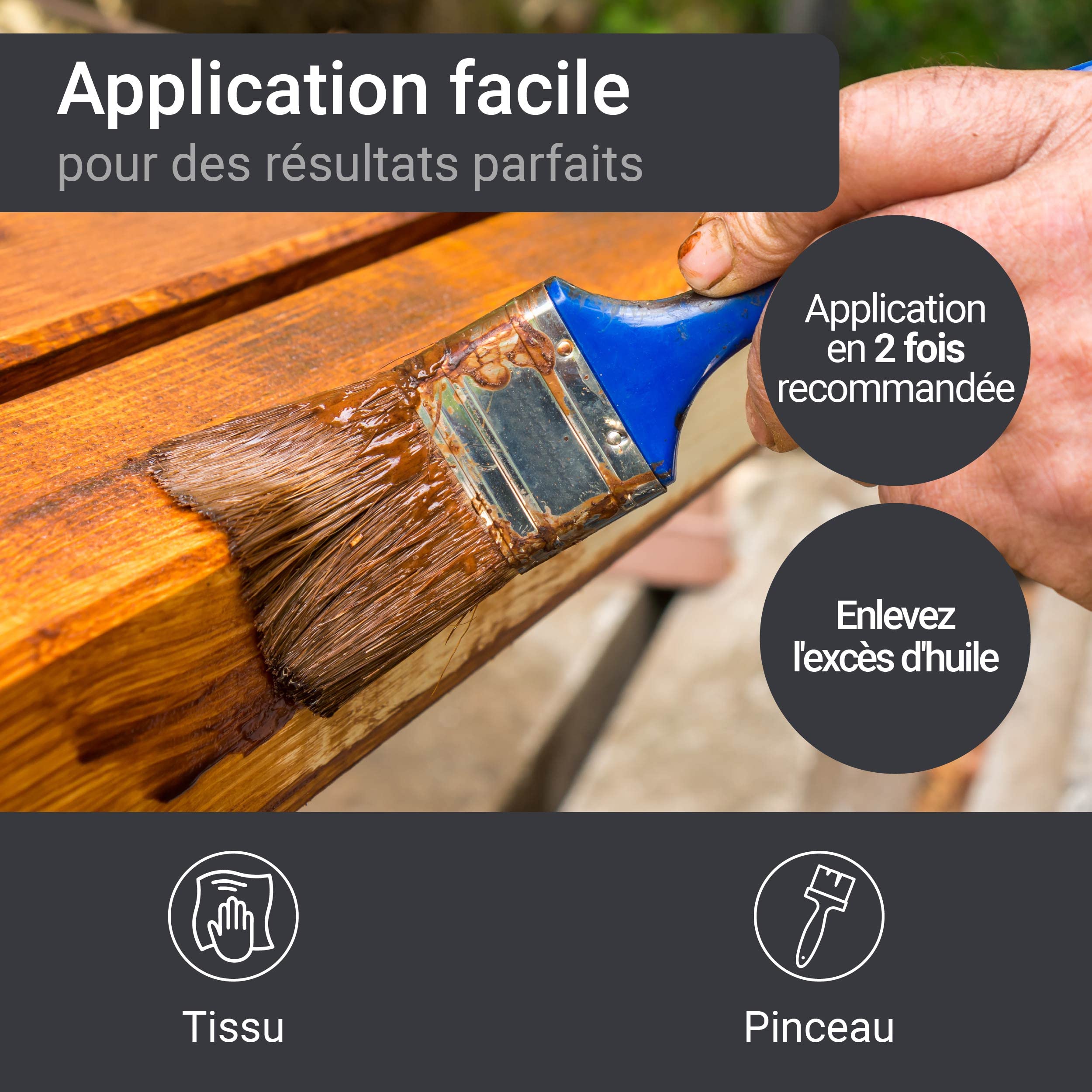 Huile de soin W205 Protecteur pour Teck, Bangkirai et bois dur - 5L