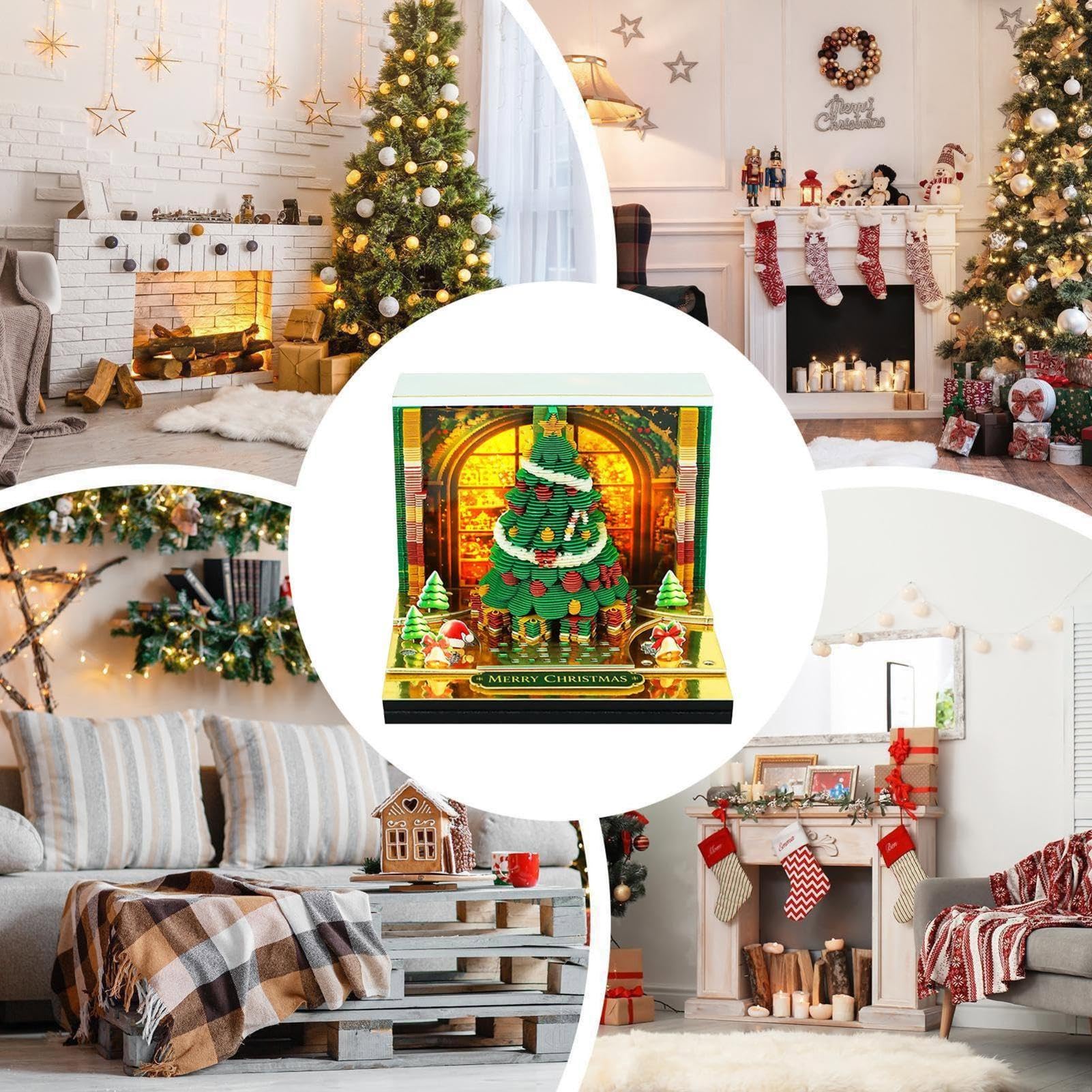Bloc-mémo 3D Carnet Détachable Drôle Sapin De Noël Esthétique