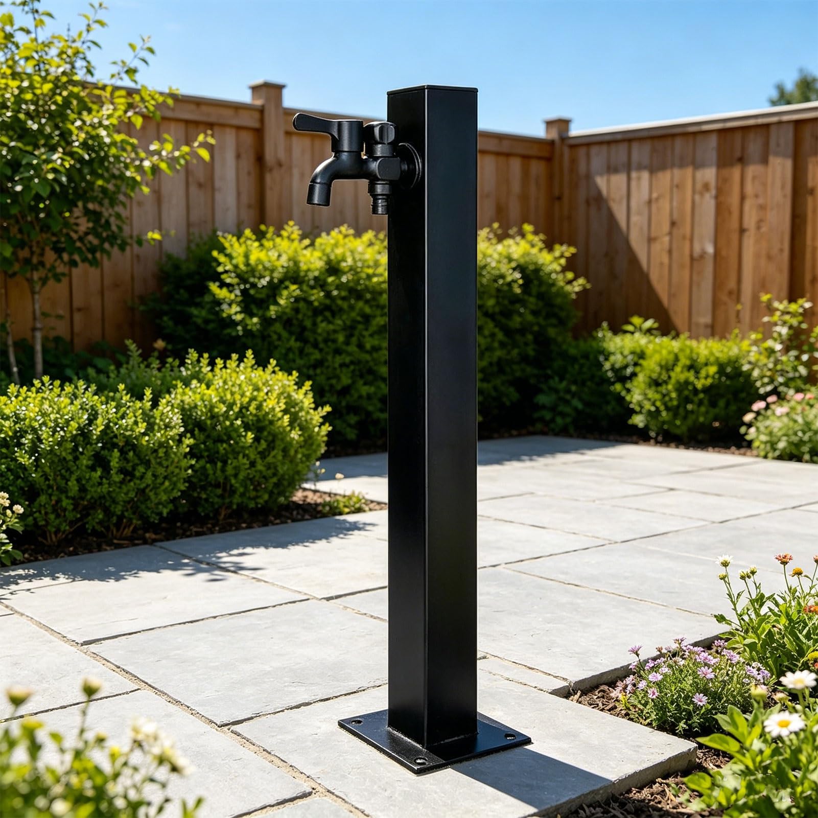 Colonna per rubinetto da esterno,colonna d'acqua da giardino in acciaio inossidabile con rubinetto,rubinetto da giardino indipendente,rubinetto da esterno antigelo(Height: 60cm/23.6in)