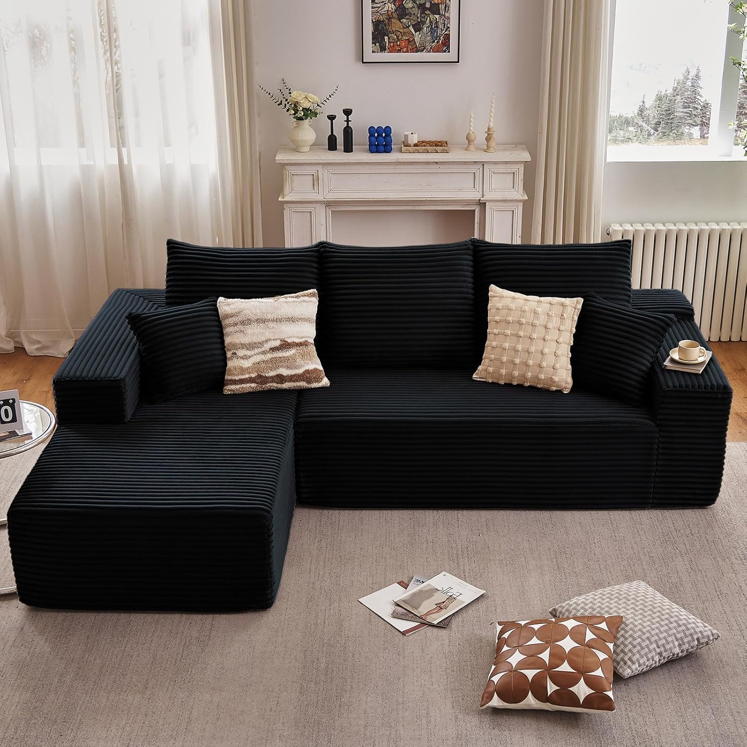 ODUWA 95 Cloud Sectional Couch