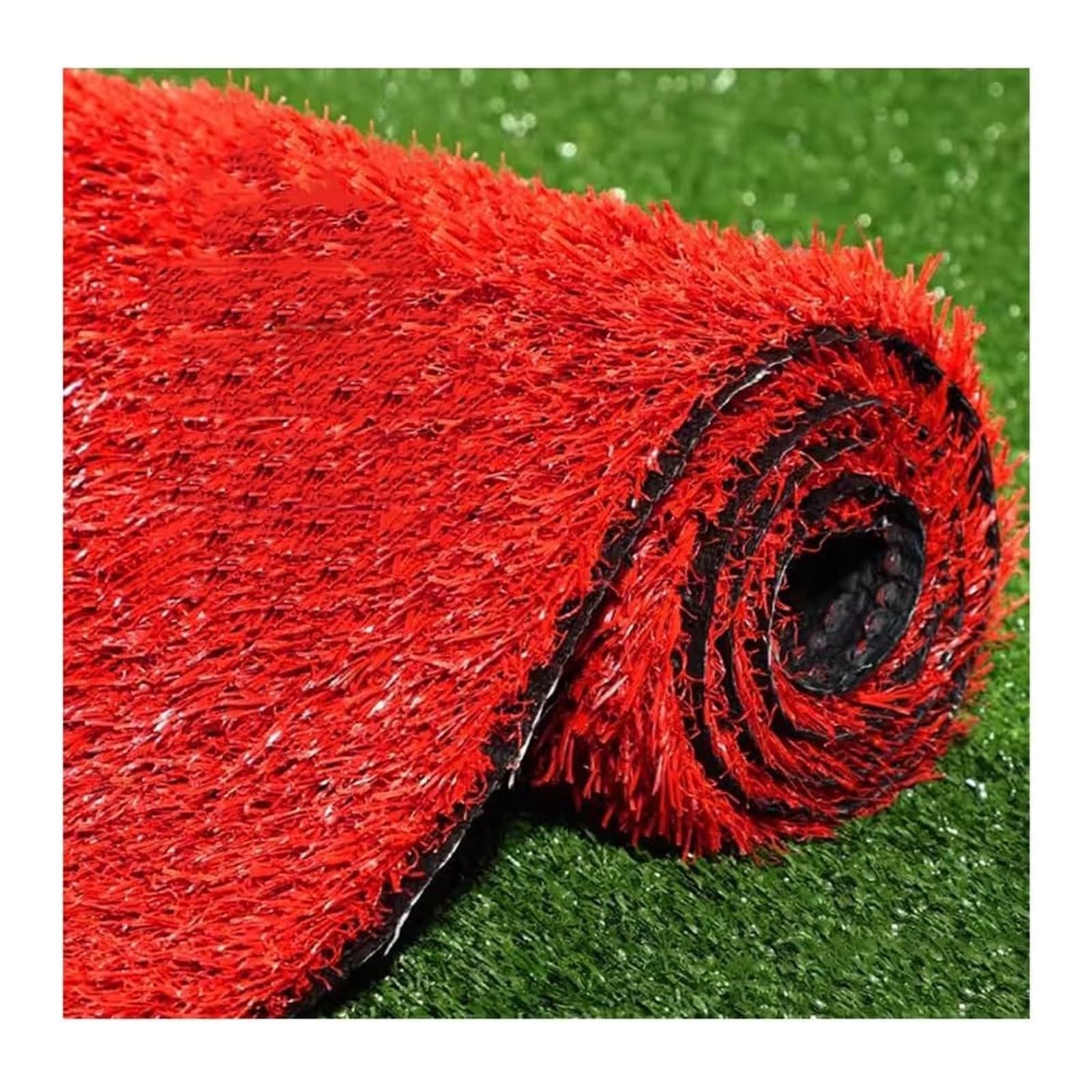 Prato In Erba Sintetica Rosso Realistica Tappeto In Erba Simulata Con Supporto In Gomma Drenante Per Patio, Balcone, Piscina(59x118IN)