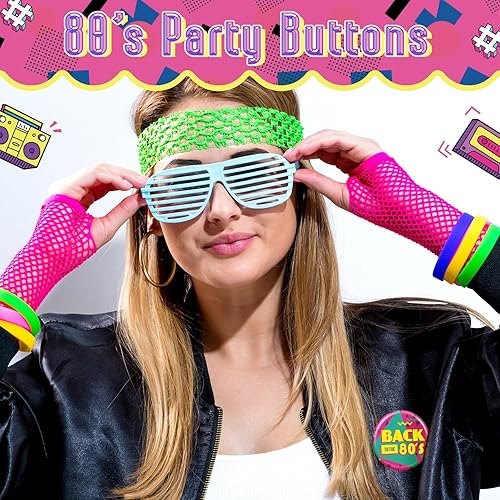 Miniatura 4 de Yaomiao Accesorios de botones de fiesta de los años 80 para mujer, alfileres para chaquetas, botones, para mochilas, ropa, decoraciones de los años