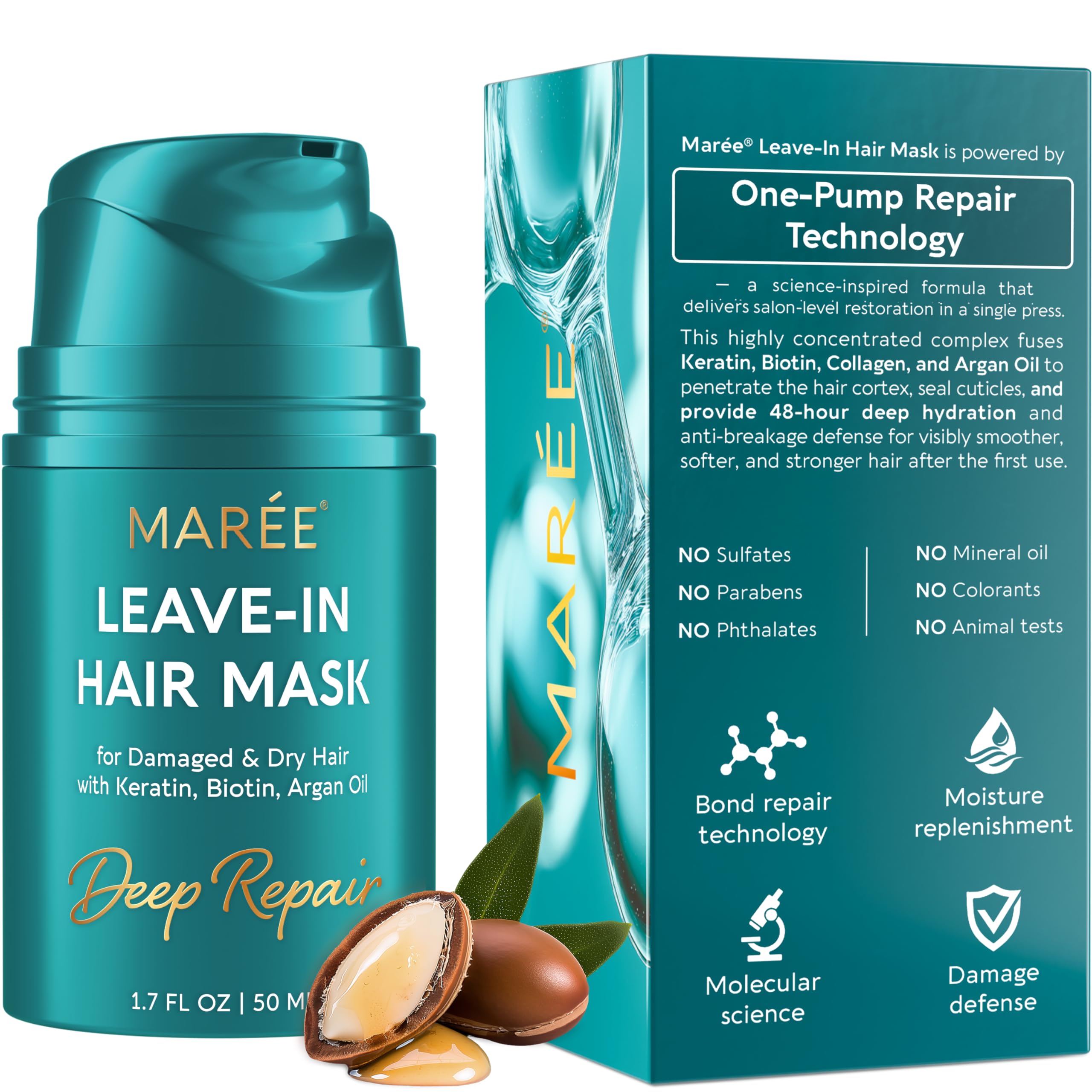 Amazon.com: MAREE Deep Conditioning Leave-In Hair Mask for Damaged