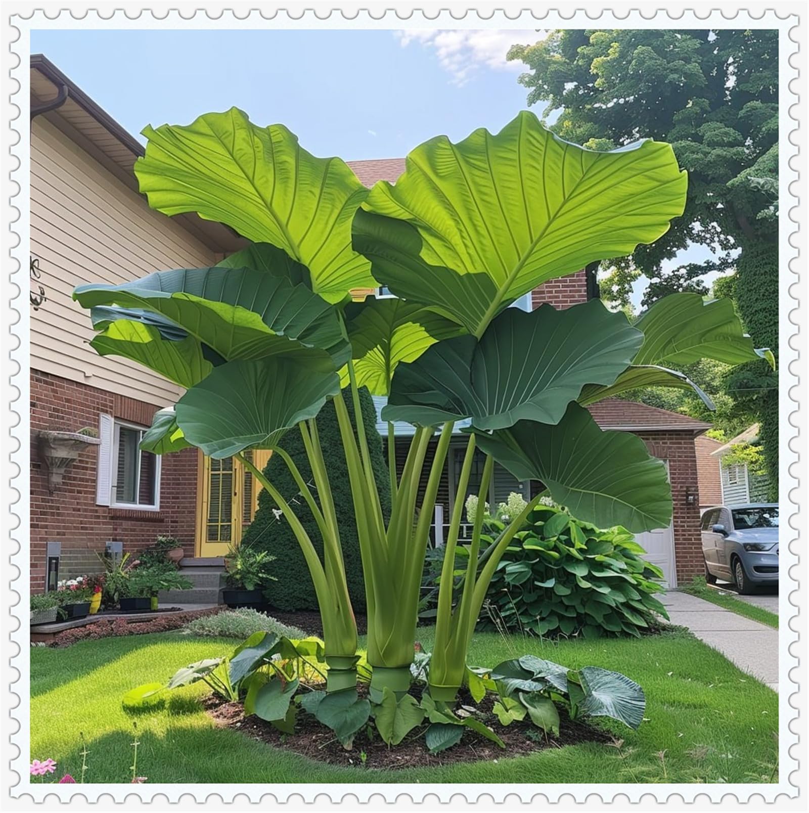 Greening Flower, Natural Organic, Cut Flowers, Good for Containers, Excellent Display, Alocasia Bulbs for Planting, Elephant Ear Bulbs for Planting-8 Bulbs-C