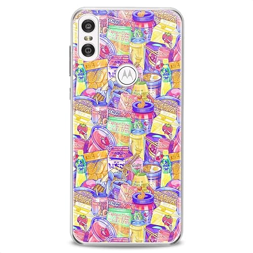 Miniatura 3 de Funda de TPU compatible con Motorola G9 G8 Plus G7 E20 P40 Z4 Edge 20 G22 Stylus silicona transparente suave Anime Snacks coreanos Impresión ligera