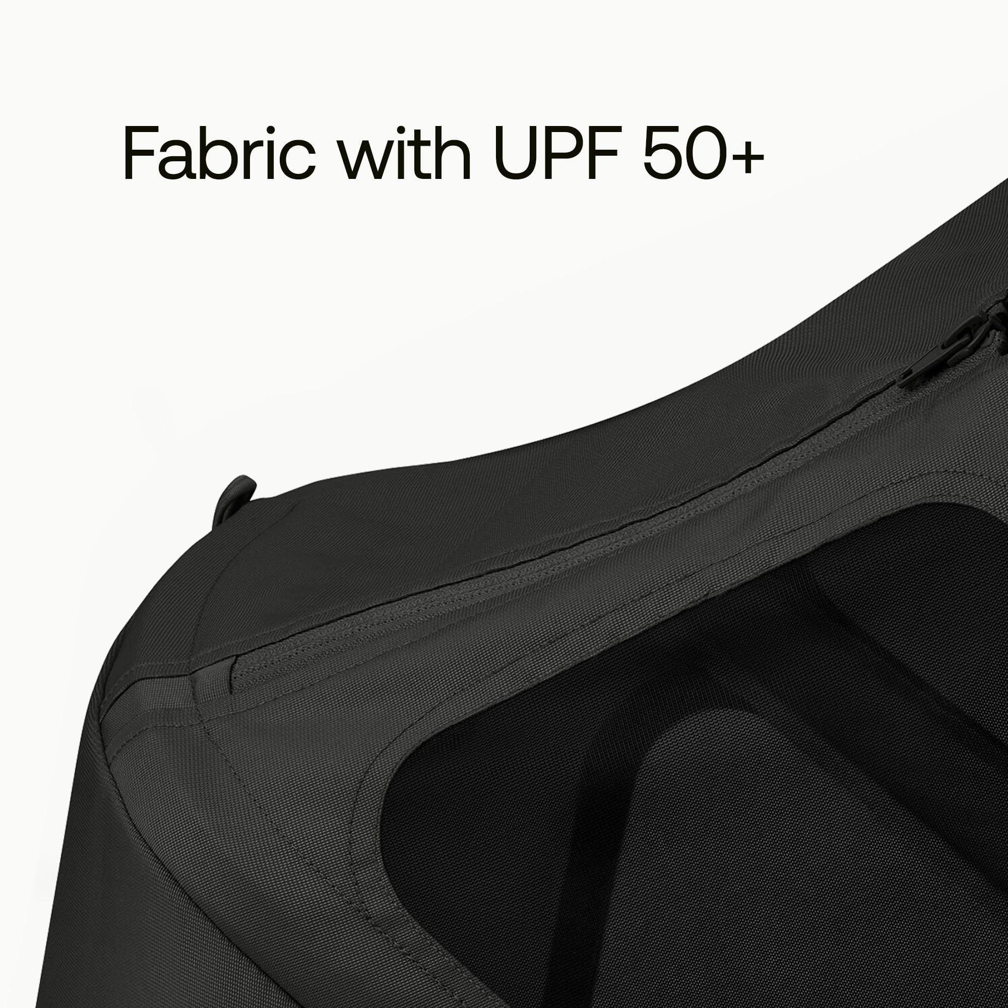 Bugaboo Donkey 6 Capote à fenêtres, extensible pour une couverture supplémentaire et une protection solaire optimale, hydrofuge, compatible avec toutes les poussettes Bugaboo Donkey, Heritage Black
