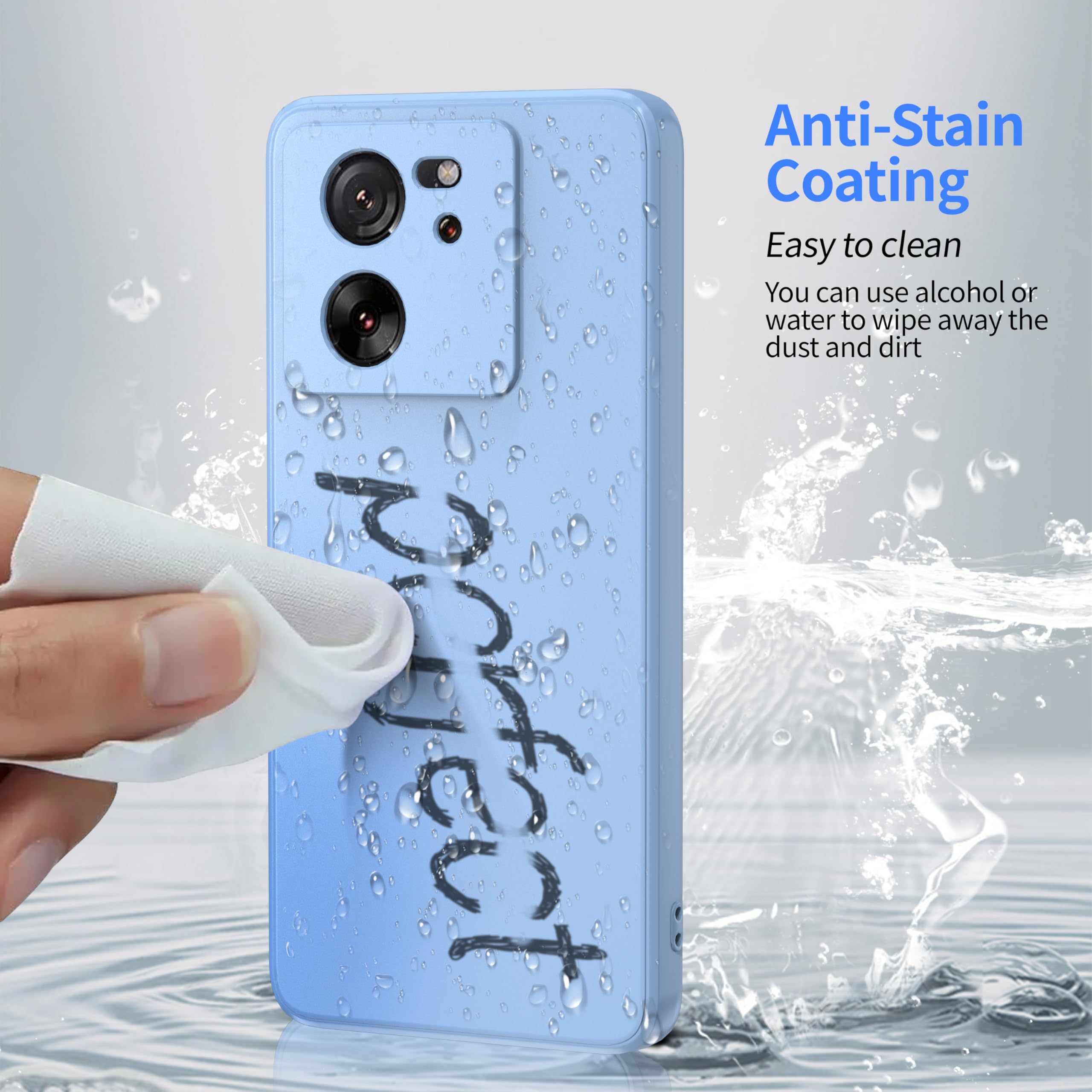 YUXING Silicone Cover per Xiaomi 13T / Xiaomi 13T Pro - Moda Modello Carino Custodia Design Sottile Slim Cover Antiurto, Antiscivolo Elegante, Protezione Totale (Nero
