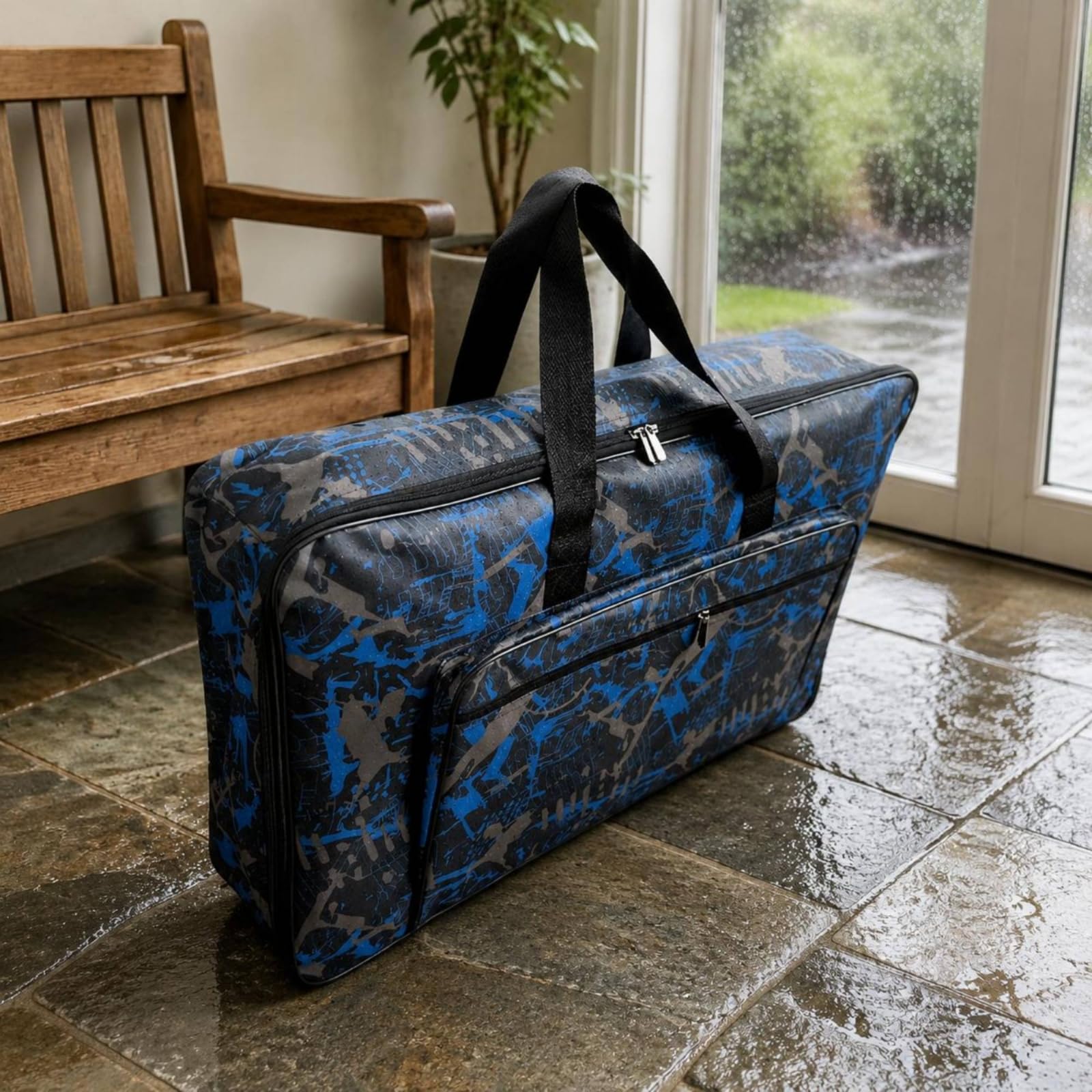 Custodia Supporto Zither Borsa Trasporto Porta Stand Guzheng Borsa Imbottita Custodia Retangolare con Manici in Oxfords per Uso Domestico Studio Sale Prova, style to 4, Array, Nero