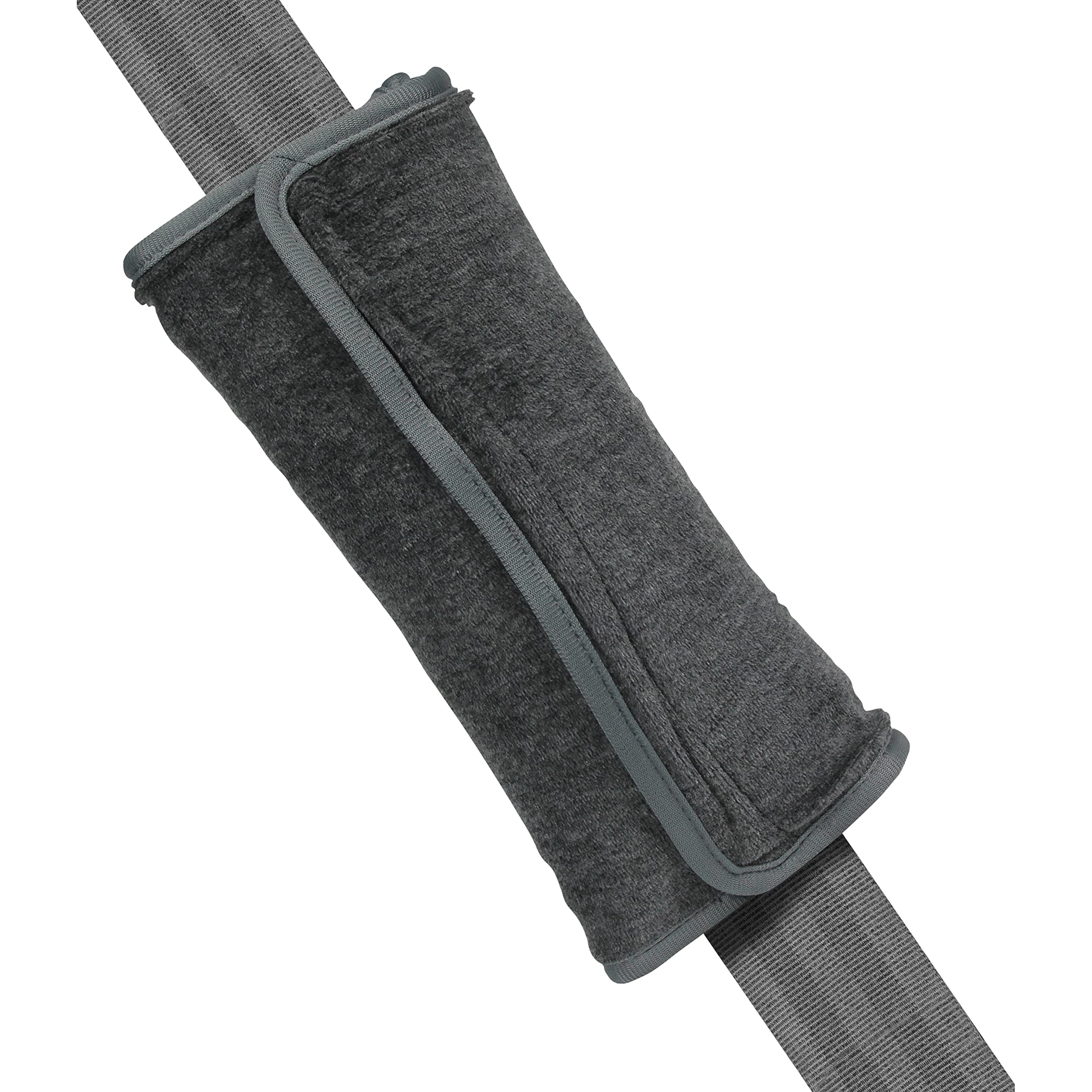 Dooky Seatbelt Pillow Dark Grey Seat Belt Seat Belt (100% Cotton, Extra Soft, Washable, with Practical Velcro Closure), Plain Grey