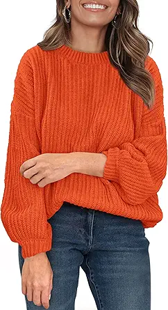 PRETTYGARDEN Fall Sweaters for Women 2025 Fashion Long Sleeve Casual Ribbed Knit Winter Clothes Pullover Jumper Tops