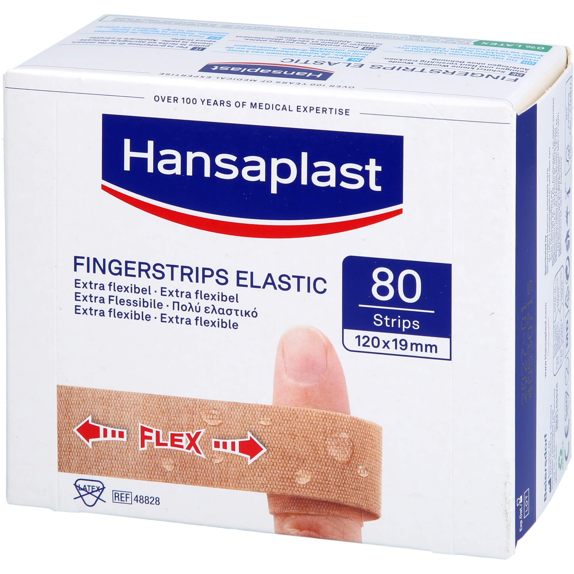 Hansaplast Elastyczne paski na palce 120 x 19 cm 80 sztuk