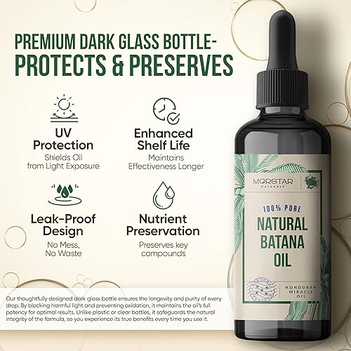 Miniatura 3 de Batana Oil - Natural Organic Liquid Batana for Hair Growth Dr. Sebi approved - Hair Loss, Repair, from Honduras  3.4 oz - Morstar Naturals