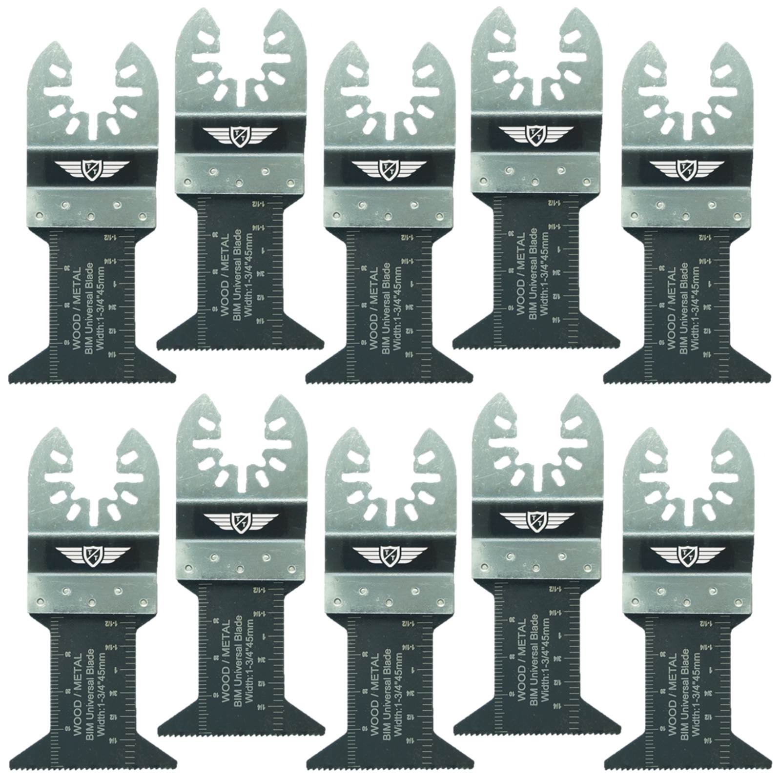 TopsTools 10pcs FA44B_10 44mm Fixation rapide Métal Lames multitool Durable | Compatible DeWalt, Stanley, Black & Decker, Bosch, Fein (Non-StarLock), fixation rapide lames coupe métal offrent durable