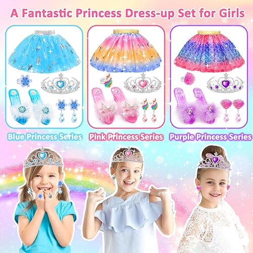Miniatura 2 de Juguetes para niñas, vestidos de princesa para niñas, regalos de unicornios para niñas, ropa de vestir de princesa para niñas pequeñas, faldas,
