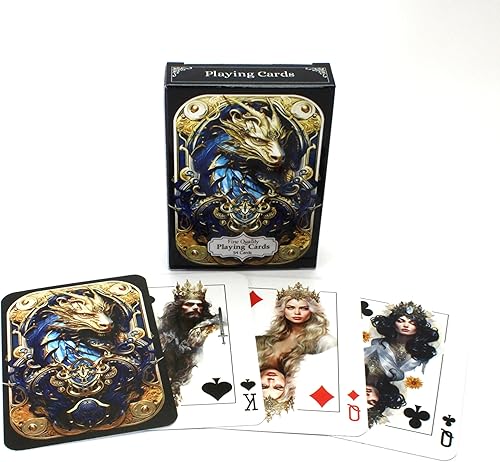 Miniatura 10 de Naipes Autumn Maiden, cubierta de tamaño de póquer de fantasía, cubierta temática de otoño, cartas de coleccionista únicas Doncella de otoño,Dragón