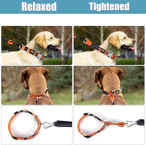 Miniatura 5 de Collar de Martingala colorido para entrenamiento de perros, collar reflectante seguro y humano para entrenamiento sin tirones, caminar, anillo en D