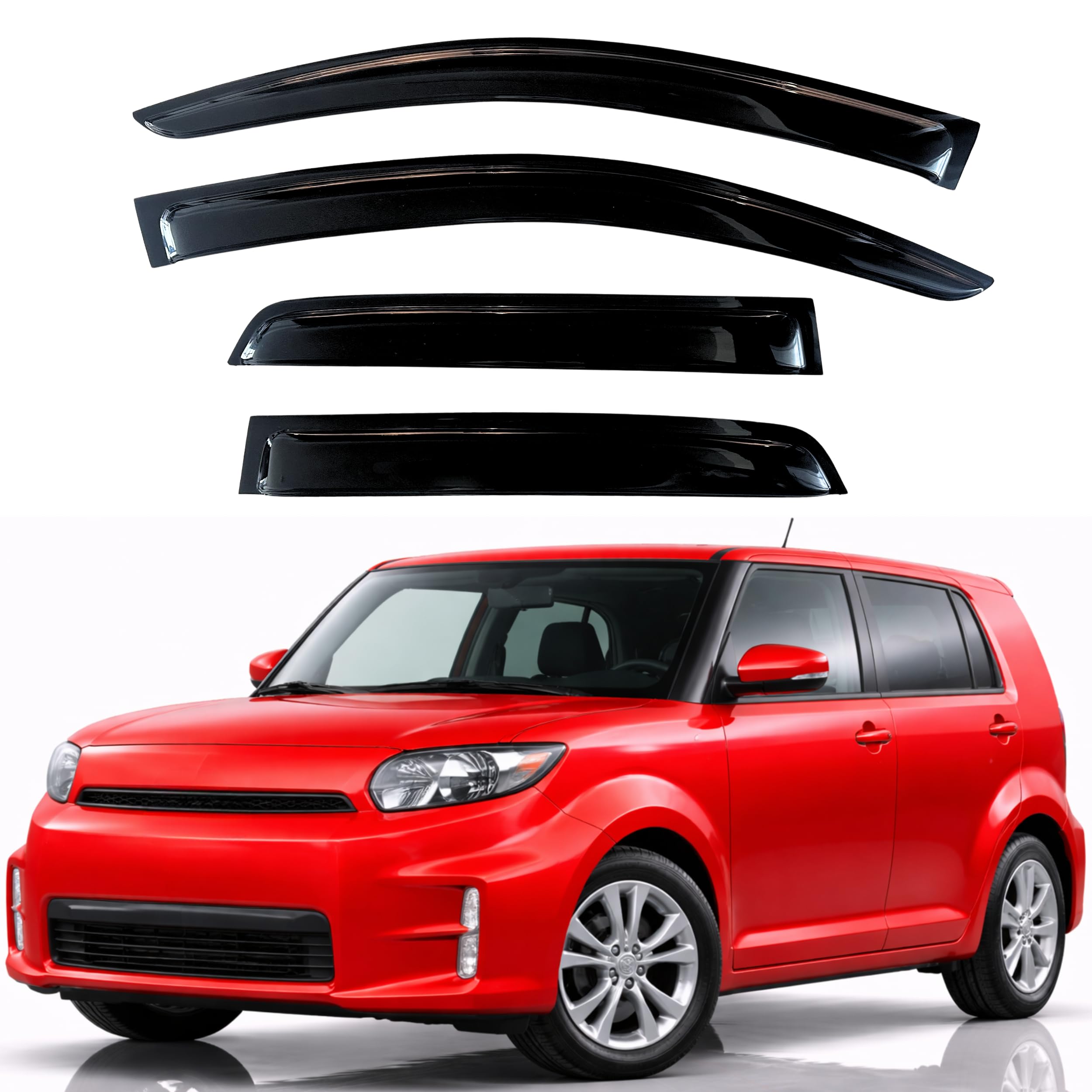 KPY Rain Guards Fit for 2008-2015 Scion xB, Out-Channel Window Visors Vent Wind Deflectors 4PC, Car Accessories for 08-15 Scion xB