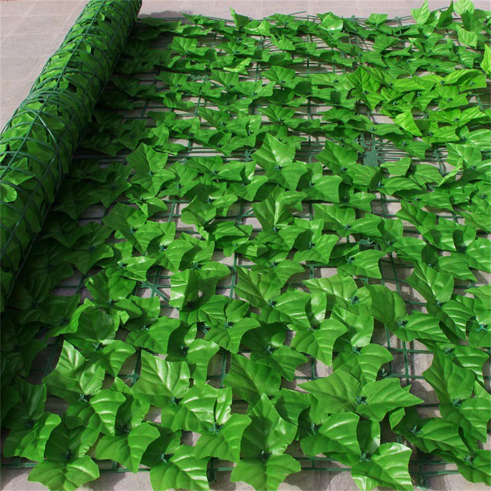 Brise-vue de jardin en lierre artificiel - 100 x 200 cm - Plusieurs tailles - Clôture de lierre vert avec connexion renforcée - Haies artificielles avec feuilles de vigne (100 x 200 cm, 1)