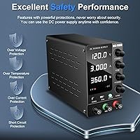 Vista 21 de NICE-POWER Fuente de alimentación CC variable 30V 10A, fuente de alimentación de banco de CC regulada de conmutación ajustable con interruptor