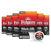 Vista 1 de Folgers Café tostado oscuro de seda negra, 60 cápsulas Keurig K-Cup