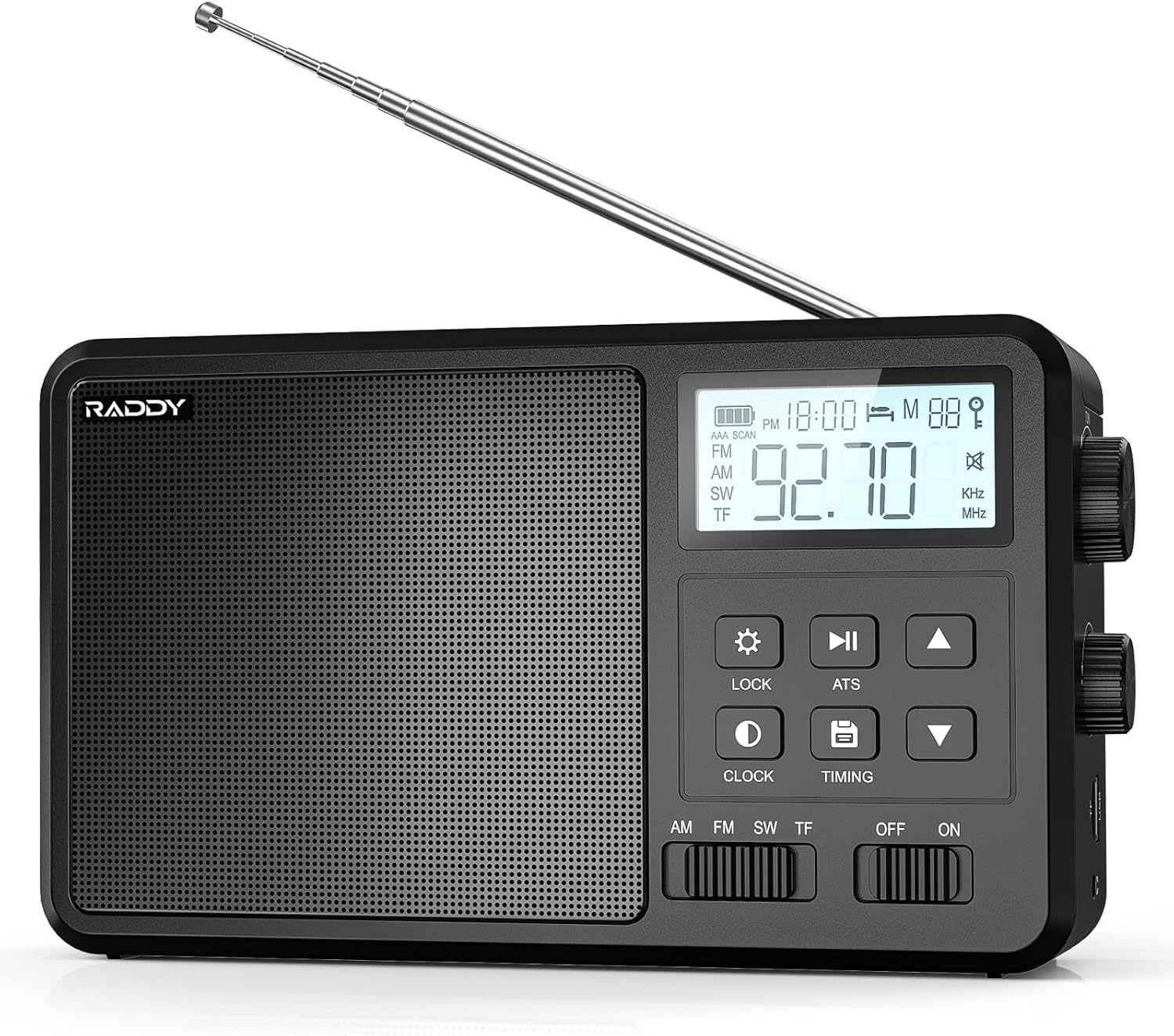 Vikye Tragbares Digitalradio Mit LCD - Batteriebetrieben Mit Kopfhörern Und Umhängeband
