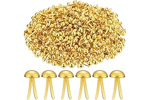 500 Pcs Paper Brads Round Head Fastener with Sharp Point Rust-Resistant for Craft Art DIY
