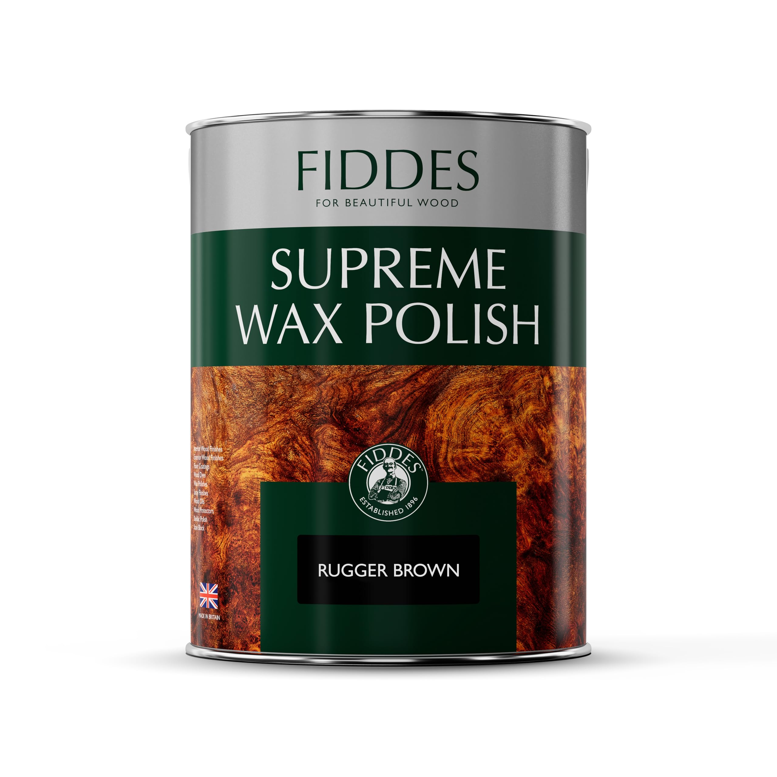 Fiddes Supreme Rugger Brown Wood Wax Polish/Restorer 5ltr